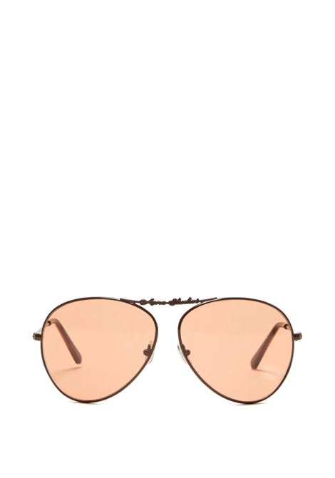 metal aviator sunglasses unisex brown and orange ACNE STUDIOS | C30063BOD